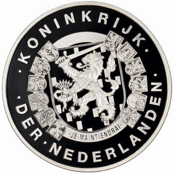 Pays-Bas. Silver Plated Medal Queen Beatrix – 80th Birthday,