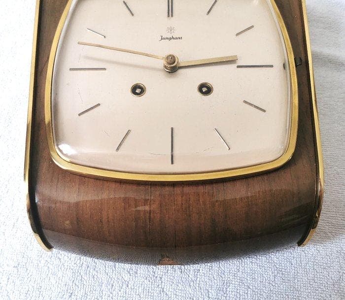 Klok (2) - Junghans - Vintage Metaal, Hout, Koper -, Antiek en Kunst, Curiosa en Brocante