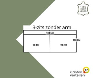 Leren elementenbank Flow - element 3 zits zonder arm, Antiek en Kunst, Ophalen of Verzenden