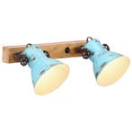 vidaXL Wandlamp 25 W E27 45x25 cm verweerd blauw, Verzenden, Nieuw