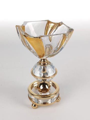 SECOLOVENTESIMO - Gobelet - Laiton doré - Coupe debout en or, Antiek en Kunst