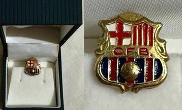Écussons 1940, C.F. Barcelona after civil war lapel pin