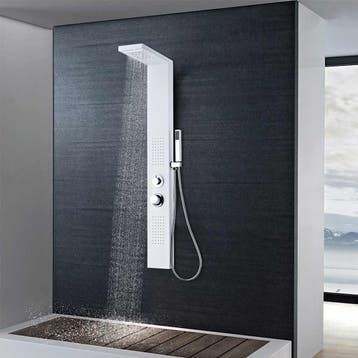 vidaXL Douche paneelsysteem aluminium matwit, Verzenden, Nieuw