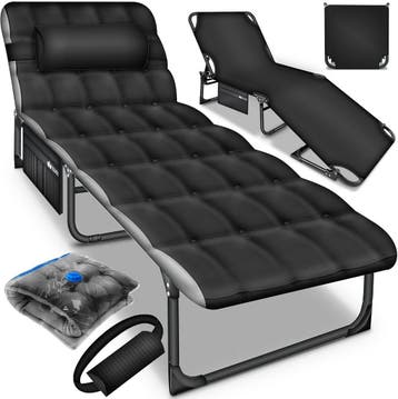 Veldbed - 1 Persoons - Kampeerbed - Stretcher - Zwart - Till, Verzenden, Nieuw