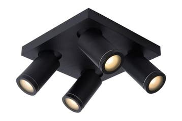 Lucide TAYLOR - Plafondspot LED Dim to warm GU10 4x5W, Verzenden, Netvoeding, Led, Nieuw