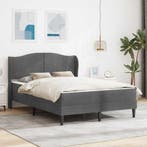 vidaXL Bedframe met hoofdeinde Donkergrijs 120 x 200 cm, Verzenden, Nieuw