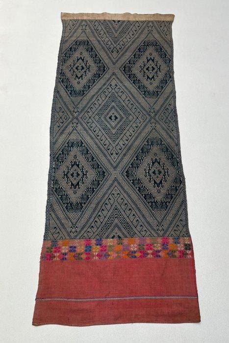 Vieux rideau de porte - Tai-Dam - Laos (Sans prix de, Antiquités & Art, Art | Art non-occidental