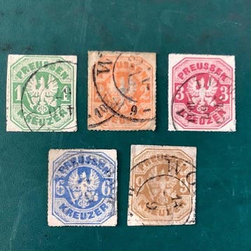 Pruisen 1867 - Volledige emissie wapenschild van Pruisen -, Gestempeld