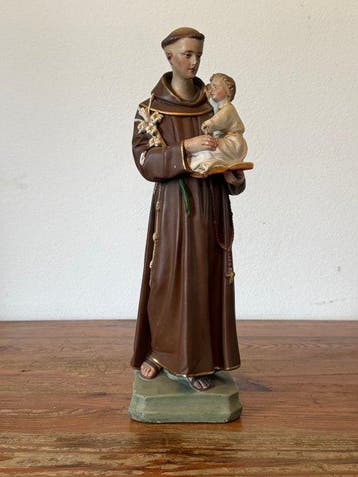 sculptuur, Heilige Antonius van Padua met kindje Jezus en