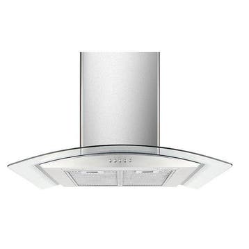Afzuigkap RVS Gebogen Glas | Nieuw | Scherpe Prijs, Elektronische apparatuur, Afzuigkappen, Wandschouwkap, Nieuw, Ophalen of Verzenden