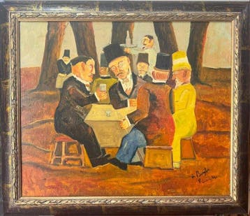 École italienne (XX) - Quattro amici al bar - omaggio a