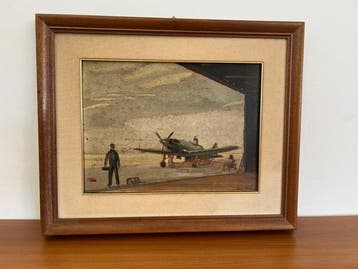 Mario Broggi (1890-1952) - Macchi C.202 - Carico benzina e
