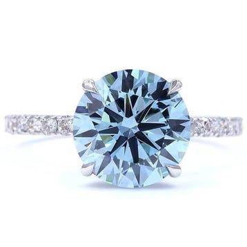 Zonder minimumprijs - Ring - 18 karaat Witgoud - 3.48ct. tw., Nieuw