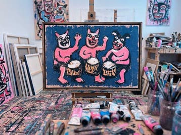 SANTO TERRA (1980) - La Fanfare à Poils, Antiquités & Art, Art | Peinture | Moderne