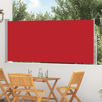 vidaXL Windscherm uittrekbaar 117x314 cm rood, Verzenden, Nieuw