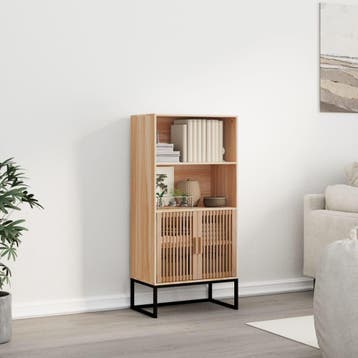 vidaXL Hoge kast 60x35x125 cm bewerkt hout, Verzenden, Nieuw