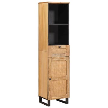 vidaXL Badkamerkast Bruin 38 x 33 x 160 cm Massief Mango, Verzenden, Nieuw