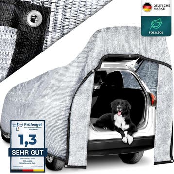 Zonnescherm auto - 4x6 m - aluminium hondennet met ingestans, Verzenden