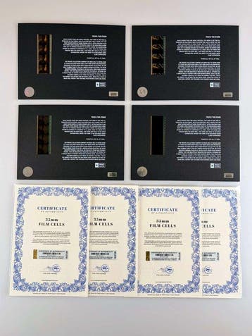 Christopher Nolan – Rare Set of 4 Mounted 35mm Film Cells –, Nieuw