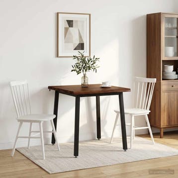 vidaXL 80 x 80 x 75 cm Massief Acacia Hout Donkerbruin en, Huis en Inrichting, Verzenden, Nieuw