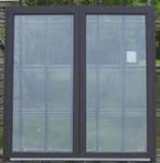 pvc terrasraam , raam , chassis 190 x 199 zwart ral 9005, Kunststof, Deurkozijn, Nieuw, Ophalen of Verzenden