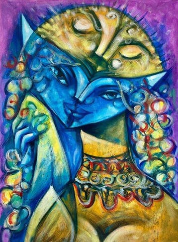 Missariguanabo 120 x 80 cm - La Mujer del Gato y la Deidad