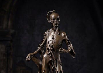 Beeld, “Memento Mori” 34 cm / 3.8 kg - 34 cm - Brons, Marmer, Antiek en Kunst