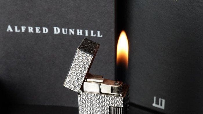 Dunill - Rare Model Pattern Rollagas Lighter - Zonder, Verzamelen, Rookartikelen, Aanstekers en Luciferdoosjes