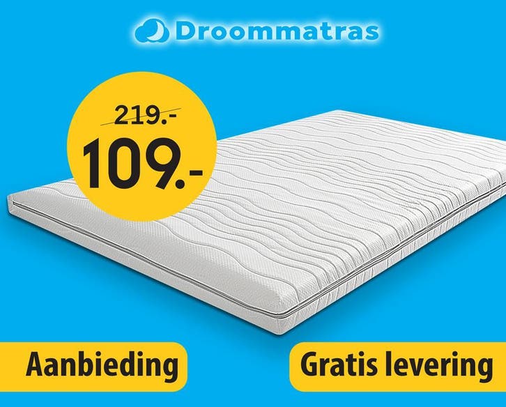 Koudschuim Topdekmatras/topper 90×200 dikte 7 cm, Huis en Inrichting, Slaapkamer | Matrassen en Bedbodems, 90 cm, 200 cm, Eenpersoons