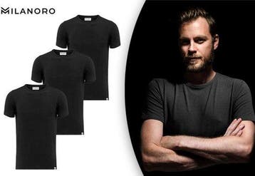 2dekans | 3 zachte bamboe T-shirts - Zwart - Ronde hals - L, Kleding | Dames, Ophalen of Verzenden