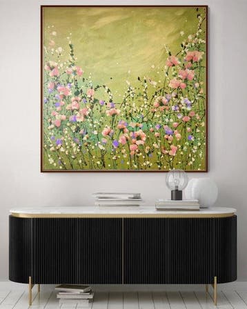 Irina Morisch - soft whisper - abstract square floral