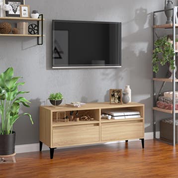 vidaXL Tv-meubel 100x34,5x44,5 cm bewerkt hout sonoma, Verzenden, Nieuw