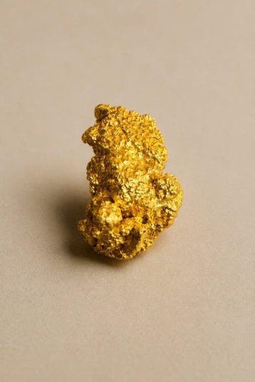 Goud Goud nugget - Hoogte: 8.75 mm - Breedte: 5.81 mm- 1.01