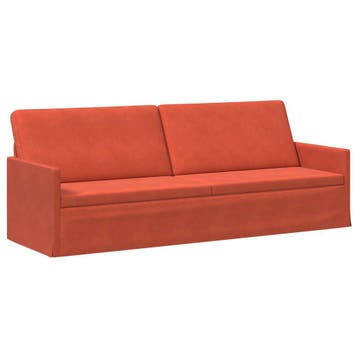 vidaXL 3-zits sofa Rood Oranje 220 x 81 x 82 cm Corduroy, Verzenden