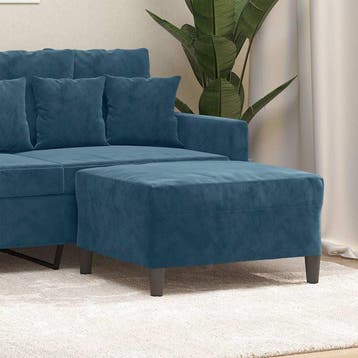 vidaXL Voetenbank 70x55x41 cm fluweel blauw, Verzenden, Nieuw
