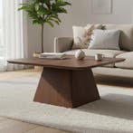 Salontafel Mangohout Salontafel Mick Vierkant Bruin 80x80 cm, Verzenden, Vierkant, Nieuw, Industriële meubels