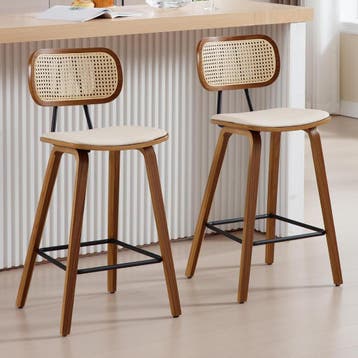 Barkrukken set van 2 - Barstoel met rugleuning - Barkruk - B, Verzenden, Nieuw