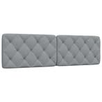 vidaXL Hoofdbordkussen 180 cm stof lichtgrijs, Verzenden