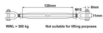 Spanschroef draadspanner M10 Din1478 gaffel gaffel, Verzenden, Nieuw