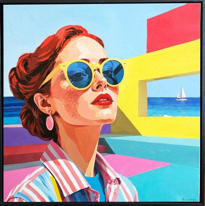 Bondero - Mediterranean Escape, Antiek en Kunst, Kunst | Schilderijen | Modern