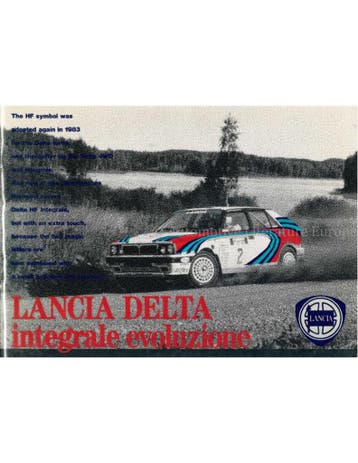 1992 LANCIA DELTA HF INTEGRALE EVOLUZIONE BROCHURE JAPANS, Ophalen of Verzenden