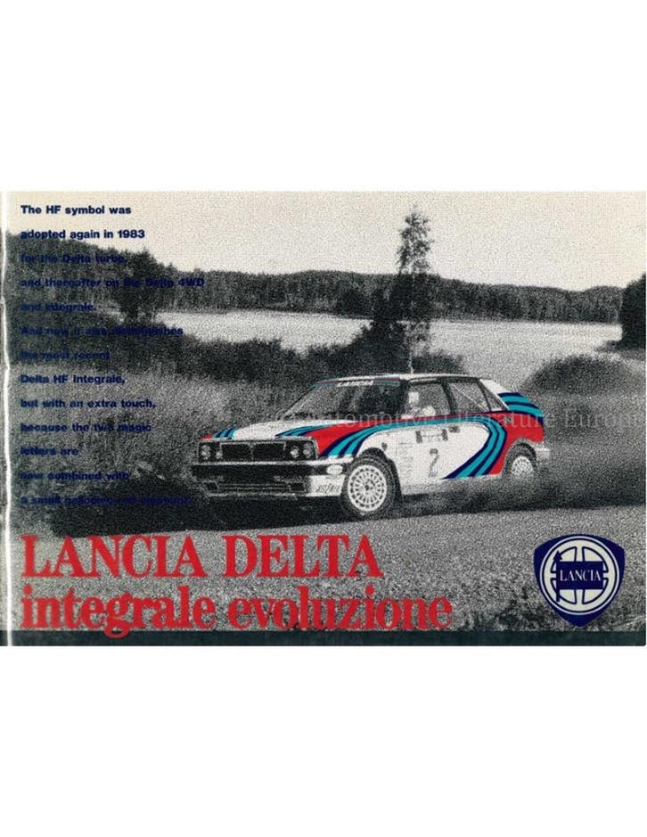 1992 LANCIA DELTA HF INTEGRALE EVOLUZIONE BROCHURE JAPANS, Boeken, Auto's | Folders en Tijdschriften, Ophalen of Verzenden