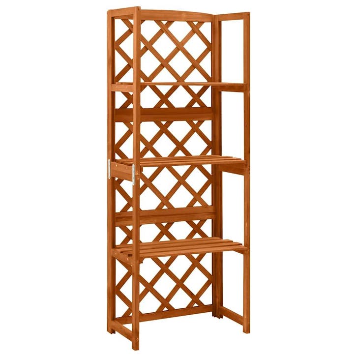 vidaXL Latwerk met schappen 55x30x140 cm massief vurenhout, Tuin en Terras, Palen, Balken en Planken, Nieuw, Verzenden