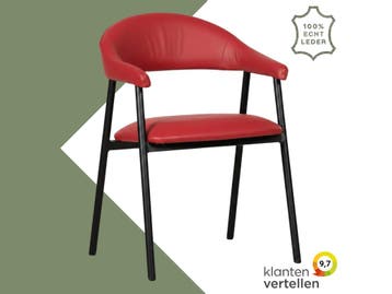 Leren eetkamerstoel met armleuning Line - Toledo Ducati, Huis en Inrichting, Stoelen, Nieuw, Leer, Ophalen of Verzenden, Eén