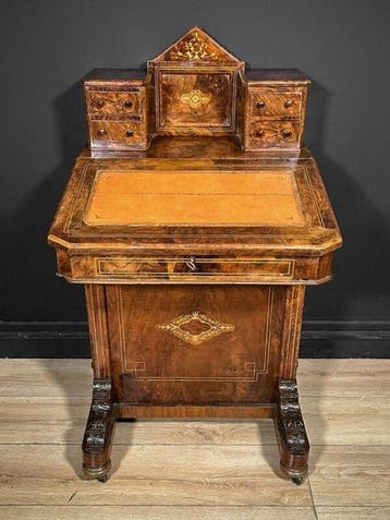 Bureau - Walnoot - Davenport Inglese Vittoriano, Antiek en Kunst