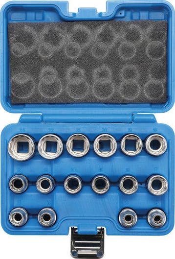Bgs Technic Dopsleutelset twaalfkant 12,5 mm (1/2) 8 - 24 mm, Verzenden, Nieuw