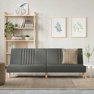 vidaXL Slaapbank / zetel stof donkergrijs, Verzenden, Nieuw