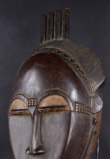 Masker van vreugde Kpan - Baule - Ivoorkust, Antiek en Kunst
