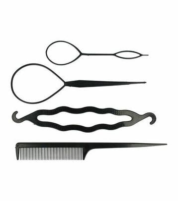 Styling Tool Set – Kunststof – Topsy Tail Knotrolband, Nieuw