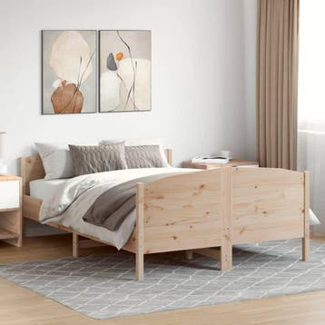 vidaXL Bedframe zonder matras massief grenenhout 160x200 cm, Verzenden, Nieuw